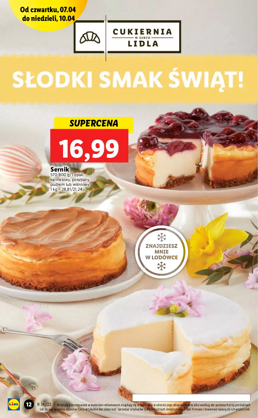 Gazetka promocyjna Lidl - GAZETKA - ważna 07.04 do 10.04.2022 - strona 12 - produkty: Ser