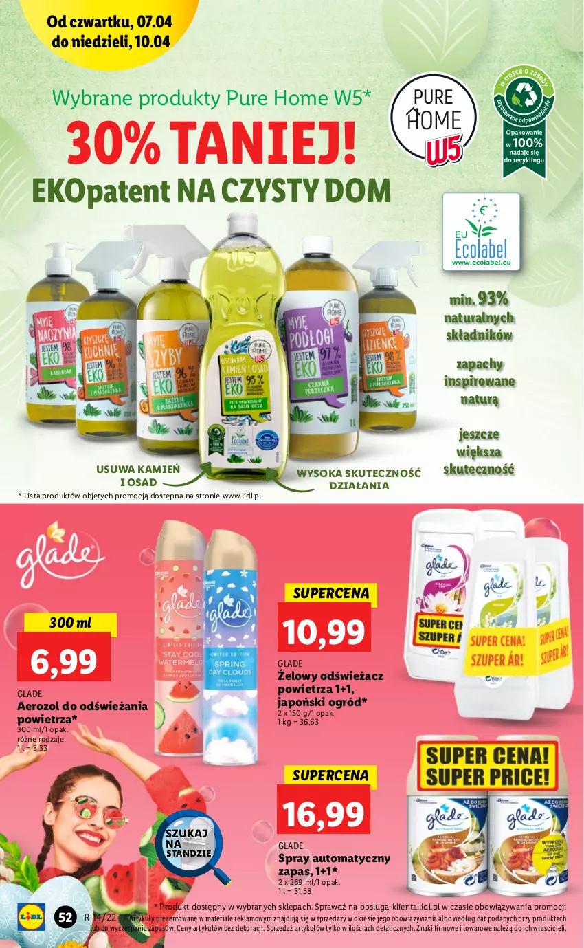 Gazetka promocyjna Lidl - GAZETKA - ważna 07.04 do 10.04.2022 - strona 52 - produkty: Odświeżacz powietrza, Ogród, Pur, Sok