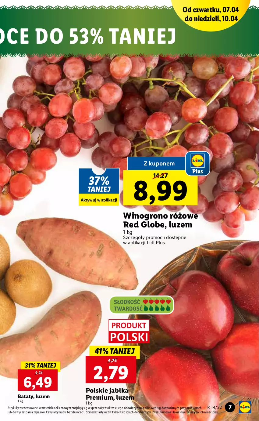 Gazetka promocyjna Lidl - GAZETKA - ważna 07.04 do 10.04.2022 - strona 7 - produkty: Jabłka, Wino