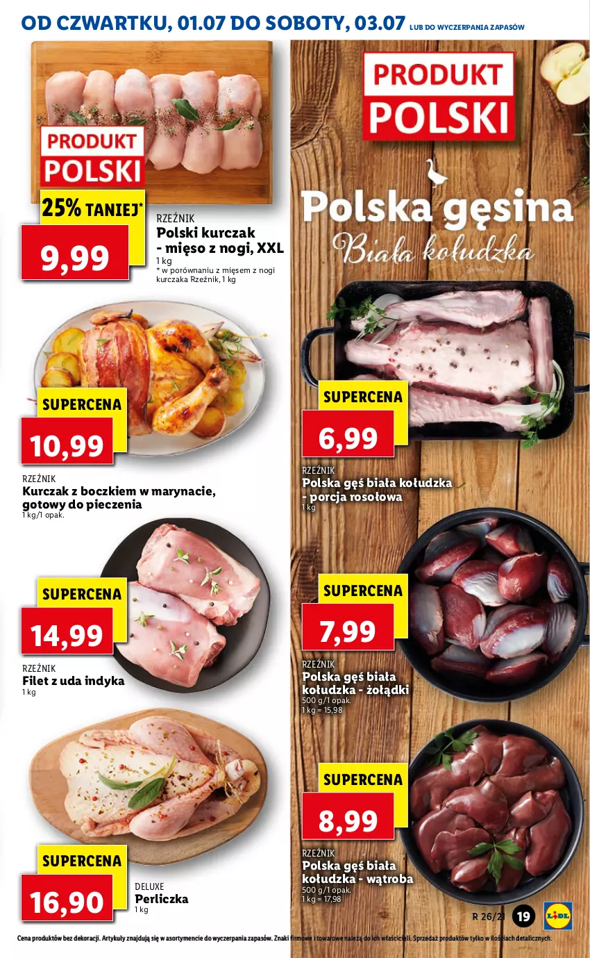 Gazetka promocyjna Lidl - GAZETKA - ważna 01.07 do 03.07.2021 - strona 19 - produkty: Kurczak, Mięso, Perliczka, Piec, Por