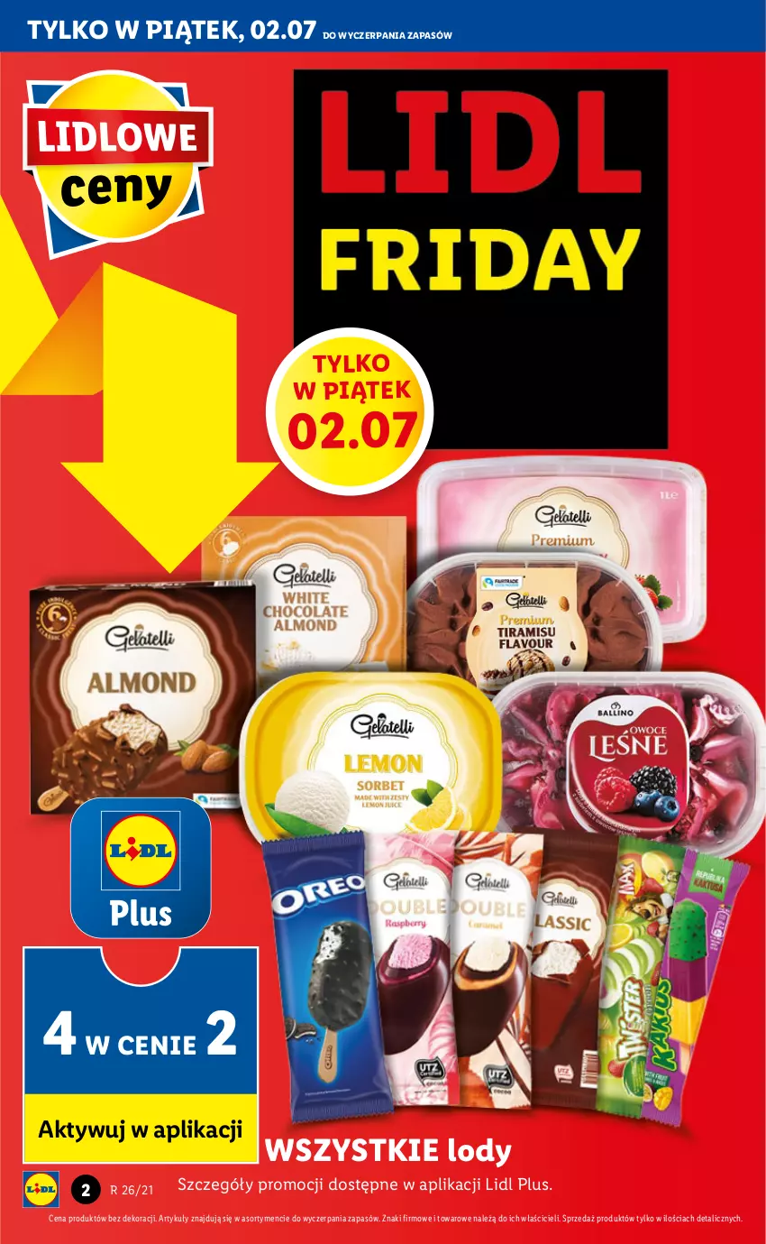 Gazetka promocyjna Lidl - GAZETKA - ważna 01.07 do 03.07.2021 - strona 2 - produkty: Lody