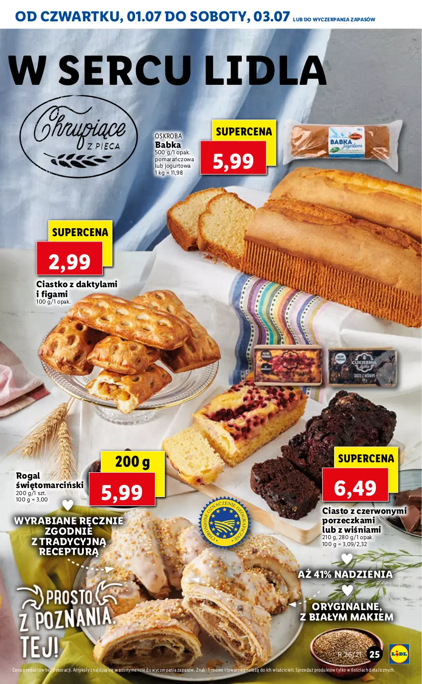 Gazetka promocyjna Lidl - GAZETKA - ważna 01.07 do 03.07.2021 - strona 25 - produkty: Babka, Gin, Jogurt, Por, Rogal, Ser