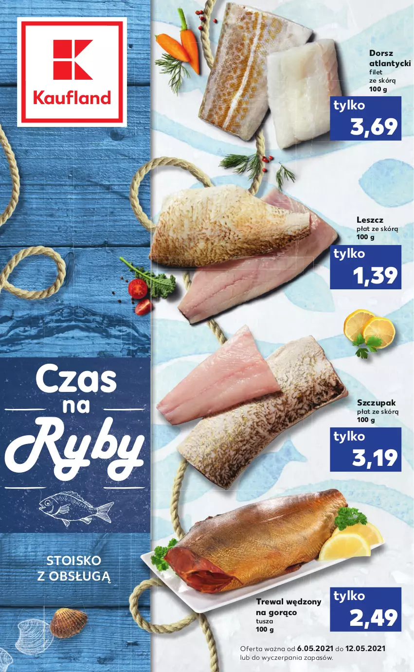 Gazetka promocyjna Kaufland - RYBY - ważna 06.05 do 12.05.2021 - strona 1 - produkty: Dorsz, Tusz, Zupa