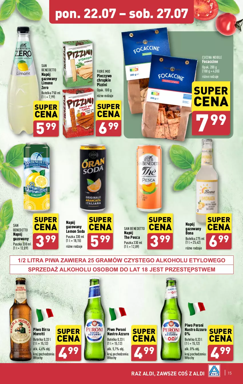 Gazetka promocyjna Aldi - Pełna oferta - ważna 22.07 do 27.07.2024 - strona 15 - produkty: Chrupki, Gra, Napój, Napój gazowany, Piec, Pieczywo, Pieczywo chrupkie, Piwa, Piwo