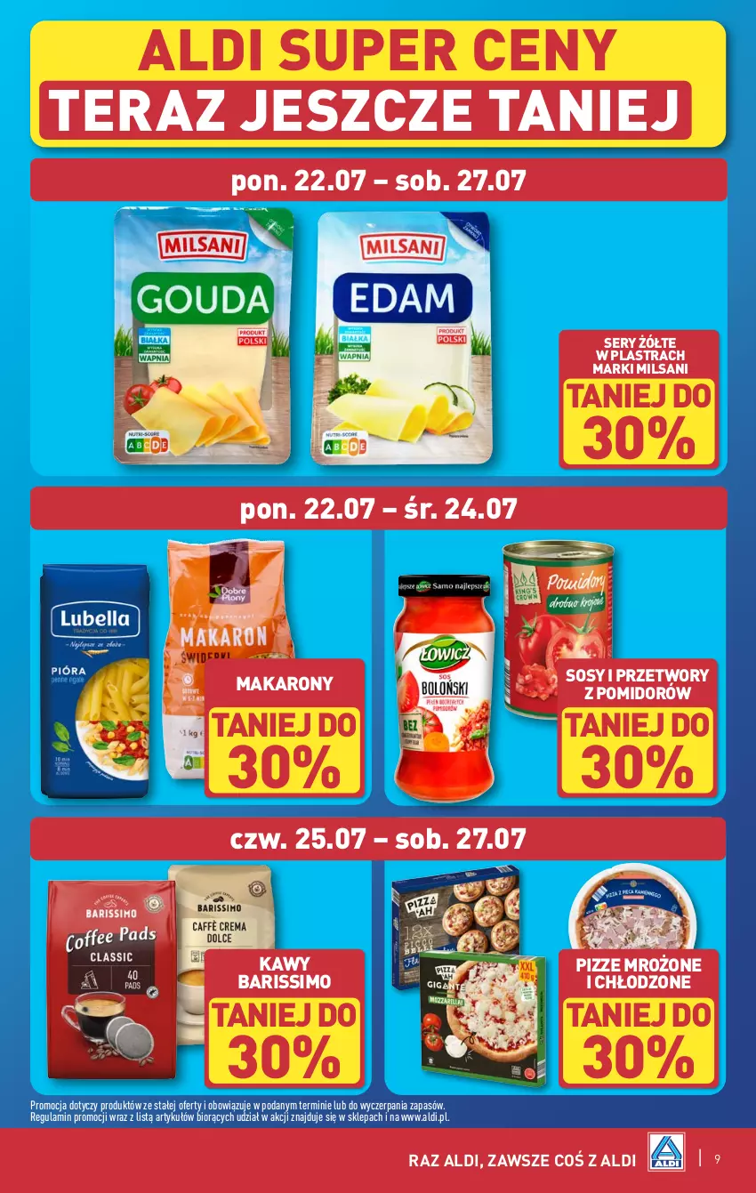 Gazetka promocyjna Aldi - Pełna oferta - ważna 22.07 do 27.07.2024 - strona 9 - produkty: Makaron, Ser, Sos, Tera