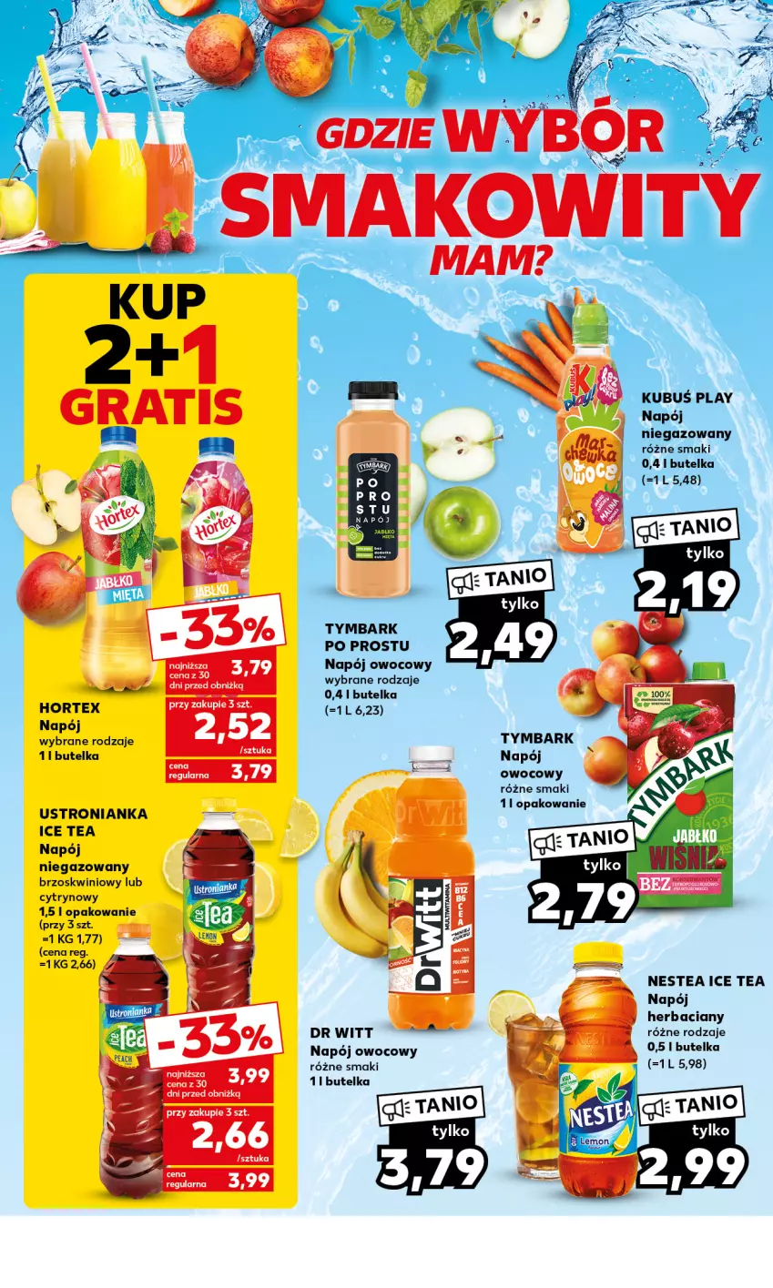 Gazetka promocyjna Kaufland - Mocny Start - ważna 02.10 do 04.10.2023 - strona 12 - produkty: Hortex, Ice tea, Kubuś, Napój, Napój niegazowany, Nestea, Tymbark