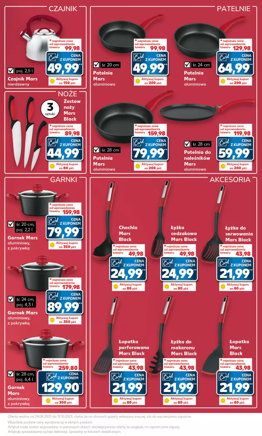 Gazetka promocyjna Kaufland - Mocny Start - ważna 02.10 do 04.10.2023 - strona 15 - produkty: Cedzak, Czajnik, Garnek, Lack, Makaron, Mars, Noż, Patelnia, Ser