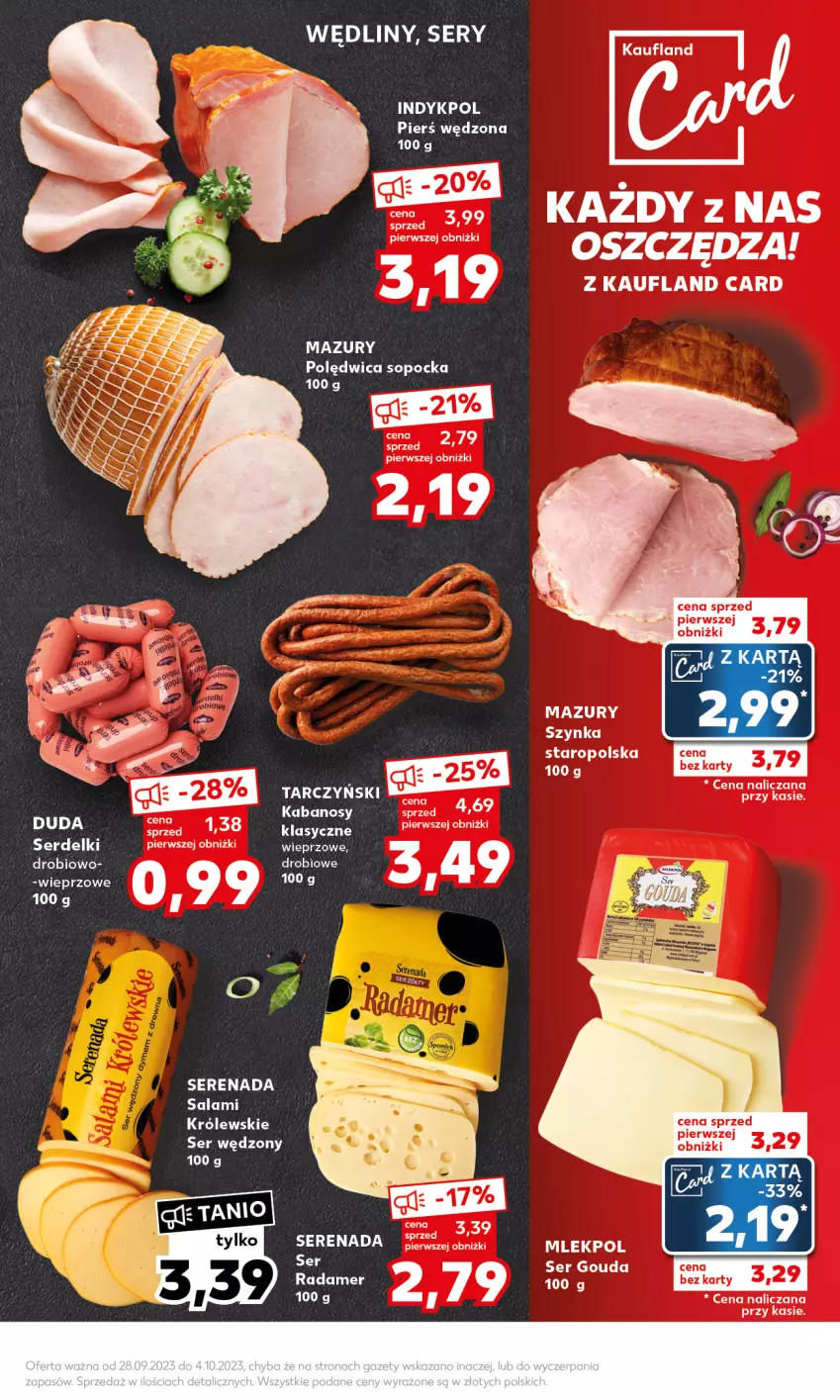 Gazetka promocyjna Kaufland - Mocny Start - ważna 02.10 do 04.10.2023 - strona 7 - produkty: Duda, Fa, Królewski, Polędwica, Ser, Serdelki, Szynka