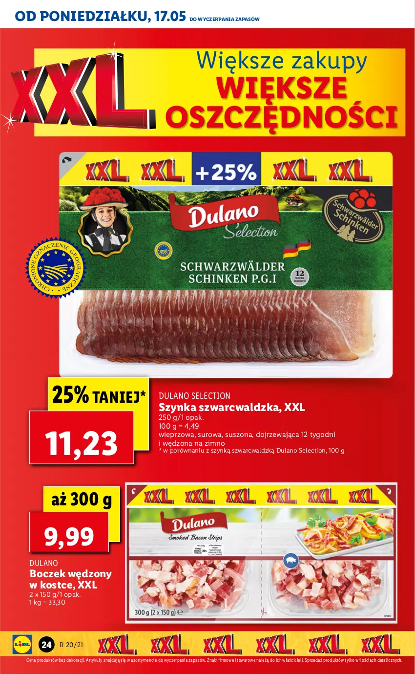 Gazetka promocyjna Lidl - GAZETKA - ważna 17.05 do 19.05.2021 - strona 24 - produkty: Boczek, Dulano, Por, Szynka