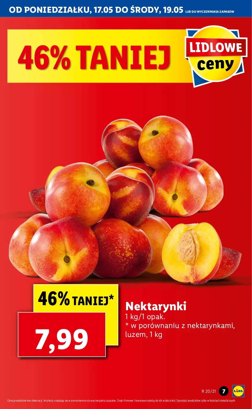 Gazetka promocyjna Lidl - GAZETKA - ważna 17.05 do 19.05.2021 - strona 7 - produkty: Nektar, Nektarynka, Por