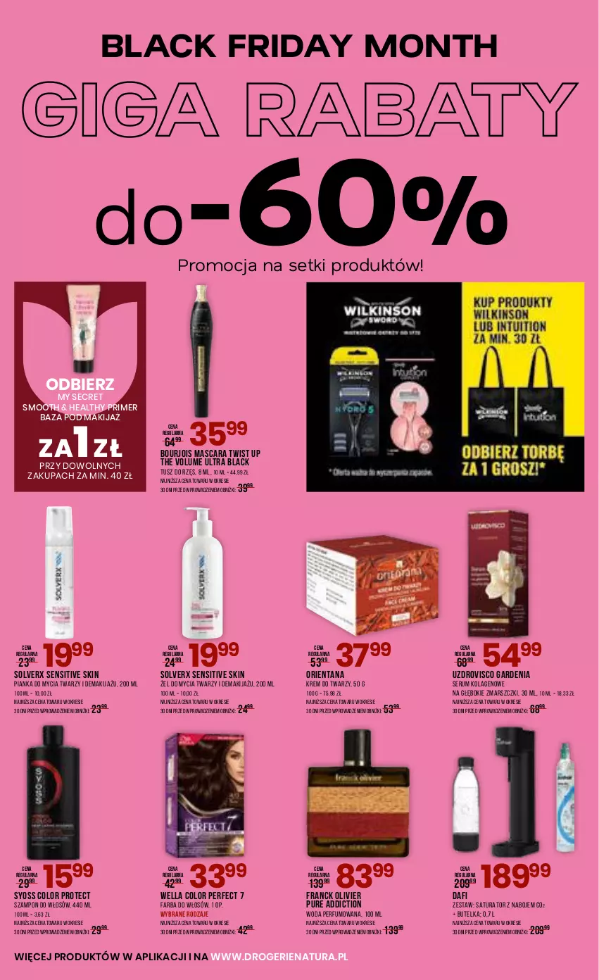 Gazetka promocyjna Drogerie Natura - Gazetka Drogerie Natura - ważna 10.11 do 26.11.2025 - strona 2 - produkty: Bourjois, Fa, Farba do włosów, Kolagen, Krem do twarzy, Lack, Makijaż, Mars, Perfum, Pianka do mycia twarzy, Pur, Rum, Ser, Serum, Syoss, Szampon, Tusz, Wella, Woda, Woda perfumowana