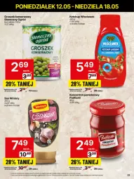 Gazetka promocyjna Delikatesy Centrum - Franczyza DC20 Poniedziałek - Gazetka - ważna od 18.05 do 18.05.2025 - strona 23 - produkty: Ketchup, Koncentrat pomidorowy, Sos, Ser, Rum, Winiary, Pudliszki, Ogród, Groszek