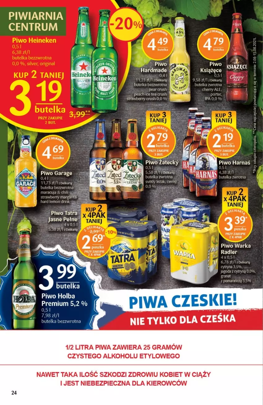 Gazetka promocyjna Delikatesy Centrum - Gazetka DC32 - ważna 18.08 do 24.08.2022 - strona 24 - produkty: Gra, Harnaś, Ice tea, Książęce, Piec, Piwa, Piwo, Radler, Rum, Toyo, Warka