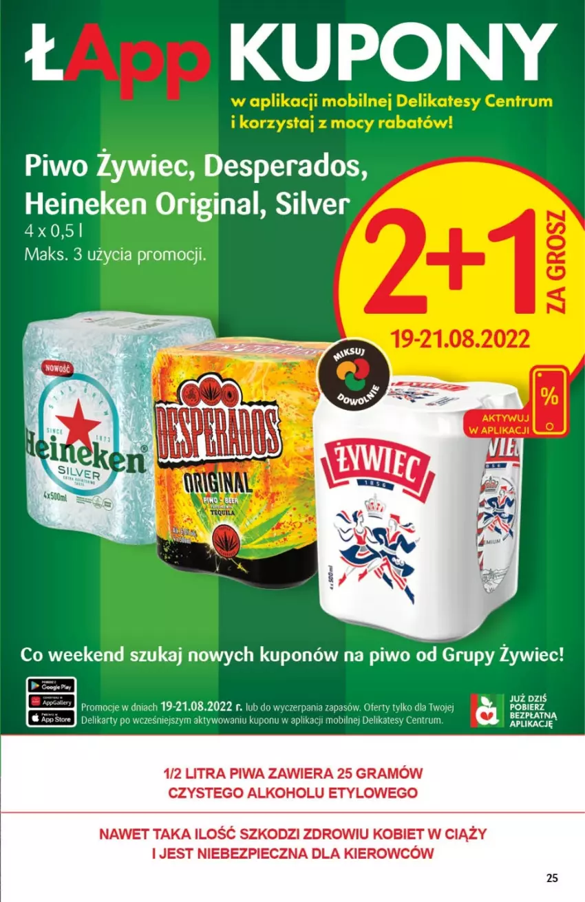 Gazetka promocyjna Delikatesy Centrum - Gazetka DC32 - ważna 18.08 do 24.08.2022 - strona 25 - produkty: Desperados, Gra, Mobil, Piec, Piwa, Piwo, Rum