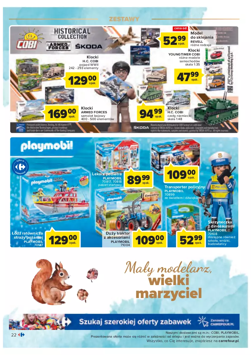 Gazetka promocyjna Carrefour - Gazetka Zabawki - ważna 02.11 do 26.11.2022 - strona 22 - produkty: Amol, Dinozaur, Klej, Klocki, Mobil, Playmobil, Pojazd, Por, Samolot, Sport, Traktor, Tran