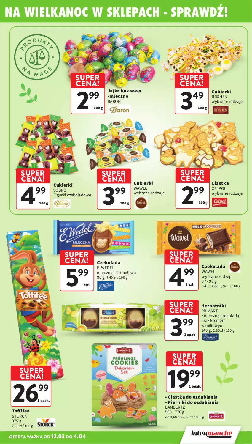 Gazetka promocyjna Intermarche - Gazetka Intermarche - ważna 12.03 do 18.03.2026 - strona 13 - produkty: Ciastka, Cukier, Cukierki, Czekolada, E. Wedel, Herbatniki, Kakao, Piernik, Prima, Wawel