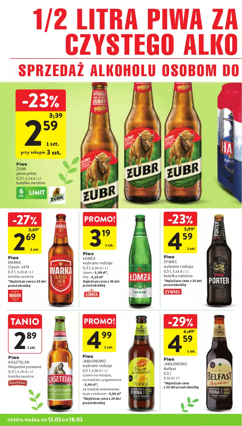 Gazetka promocyjna Intermarche - Gazetka Intermarche - ważna 12.03 do 18.03.2026 - strona 38 - produkty: Fa, Imbir, Kasztelan, Piwa, Piwo, Warka