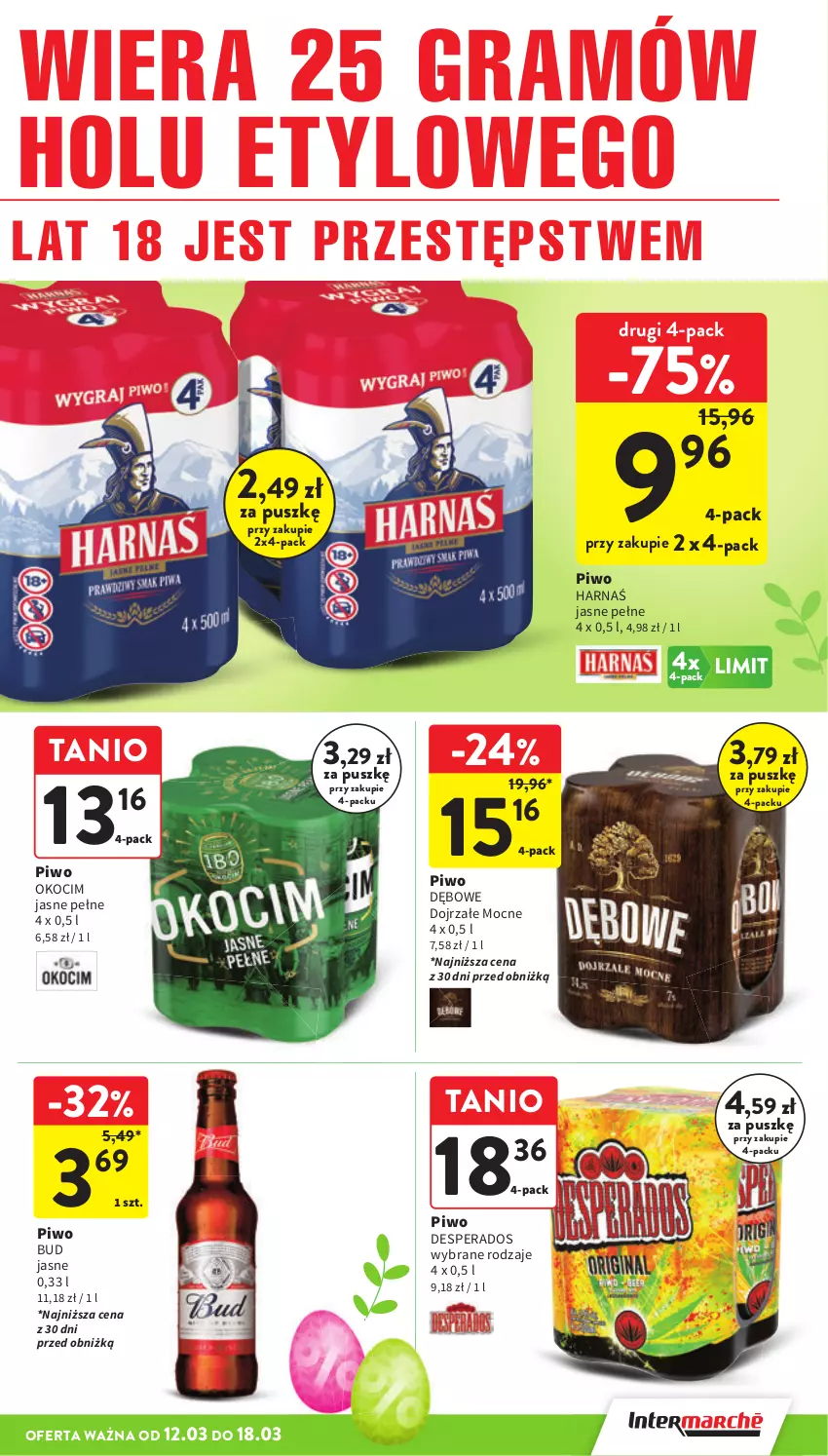 Gazetka promocyjna Intermarche - Gazetka Intermarche - ważna 12.03 do 18.03.2026 - strona 39 - produkty: Desperados, Gra, Harnaś, Koc, Okocim, Piwo