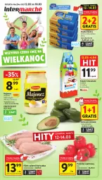 Gazetka promocyjna Intermarche - Gazetka Intermarche - Gazetka - ważna od 18.03 do 18.03.2026 - strona 1 - produkty: Kurczak, Majonez, Gra, Filet z piersi kurczaka, Winiary, Avocado, Masło, Kinder, Pomidor malinowy