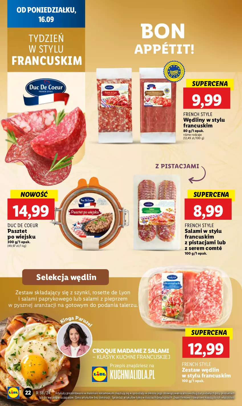 Gazetka promocyjna Lidl - GAZETKA - ważna 16.09 do 18.09.2024 - strona 26 - produkty: Pasztet, Pieprz, Salami, Ser, Talerz