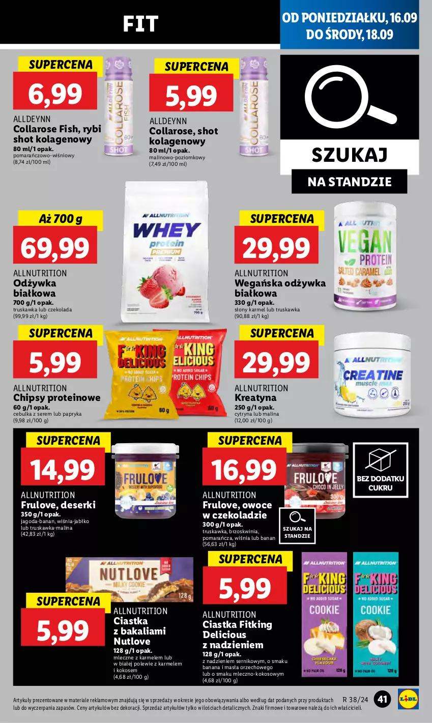 Gazetka promocyjna Lidl - GAZETKA - ważna 16.09 do 18.09.2024 - strona 45 - produkty: Chipsy, Ciastka, Czekolada, Deser, Kokos, Kolagen, Odżywka, Owoce, Papryka, Ser