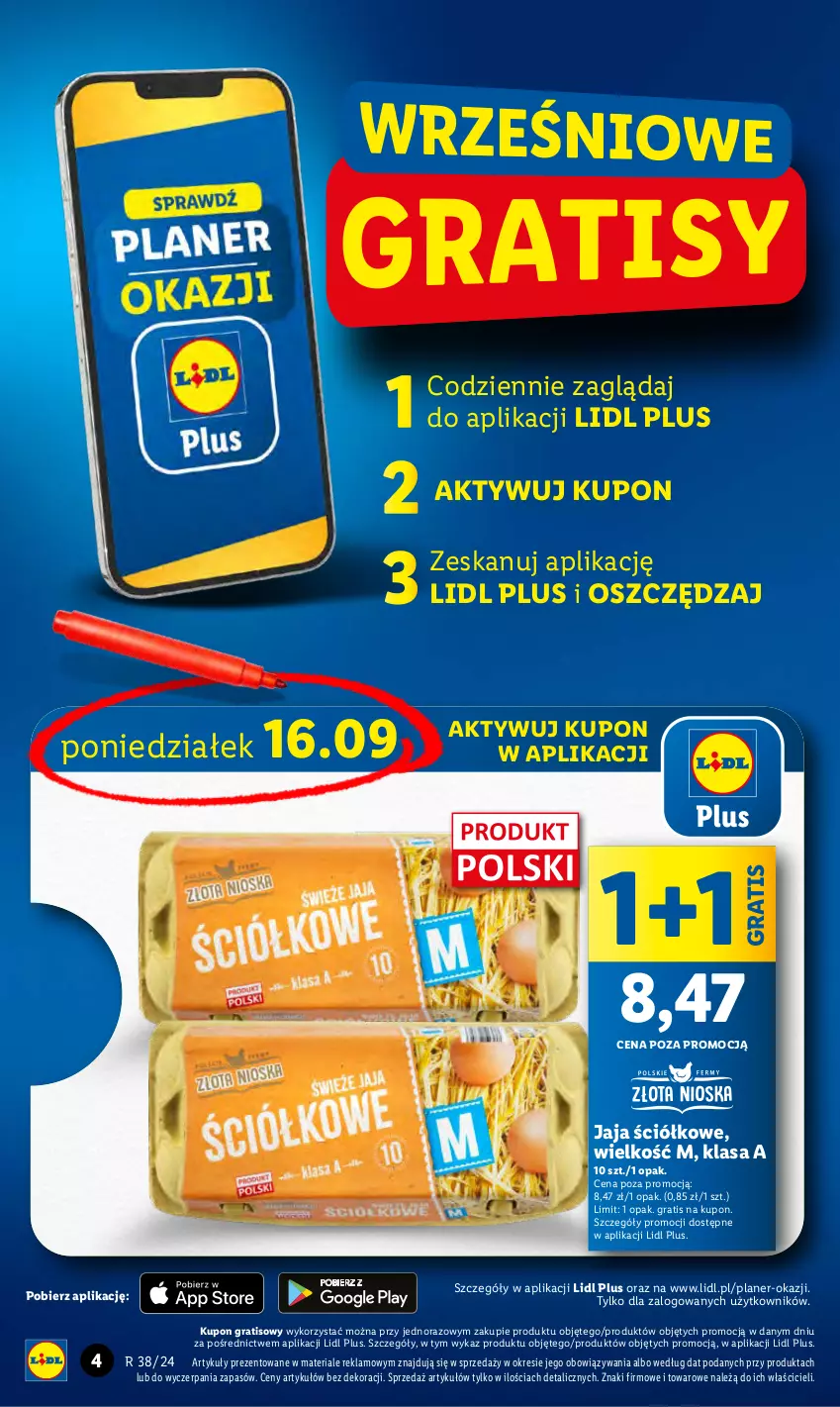 Gazetka promocyjna Lidl - GAZETKA - ważna 16.09 do 18.09.2024 - strona 6 - produkty: Gra, Jaja