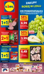 Gazetka promocyjna Lidl - GAZETKA - Gazetka - ważna od 18.09 do 18.09.2024 - strona 1 - produkty: Kurczak, Sok, Ser, Gra, Tablet, PIKOK, Gruszki, Winogrona, Somat, Zmywarki, Wino, Tabletki do zmywarki, LG