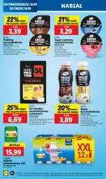 Gazetka promocyjna Lidl - GAZETKA - Gazetka - ważna od 18.09 do 18.09.2024 - strona 40 - produkty: Cheddar, Sok, Ser, Danone, Jogurt owocowy, Jogurt, Actimel, Pilos, Pudding, Napój