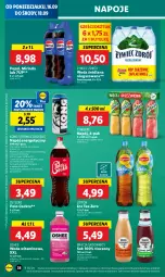 Gazetka promocyjna Lidl - GAZETKA - Gazetka - ważna od 18.09 do 18.09.2024 - strona 42 - produkty: Sok, Gin, 7up, Napój energetyczny, Tropical, Ice tea, Mirinda, Napoje, LANA, Pepsi, Lipton, Tymbark, Oshee, Arbuz, Woda, Herbata, Napój, Mięta, Magnez