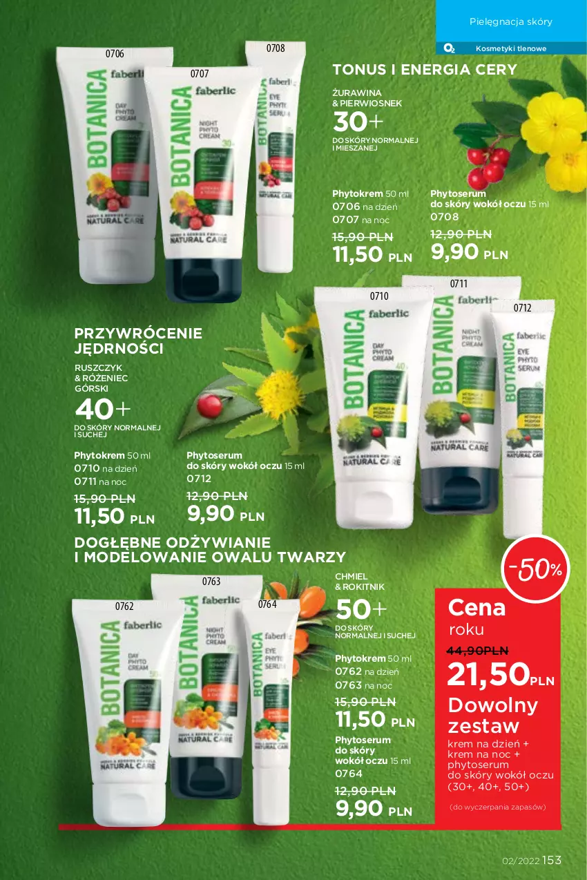 Gazetka promocyjna Faberlic - ważna 17.01 do 06.02.2022 - strona 153 - produkty: Krem na dzień, Krem na noc, Phyto, Pielęgnacja skóry, Rum, Ser, Serum