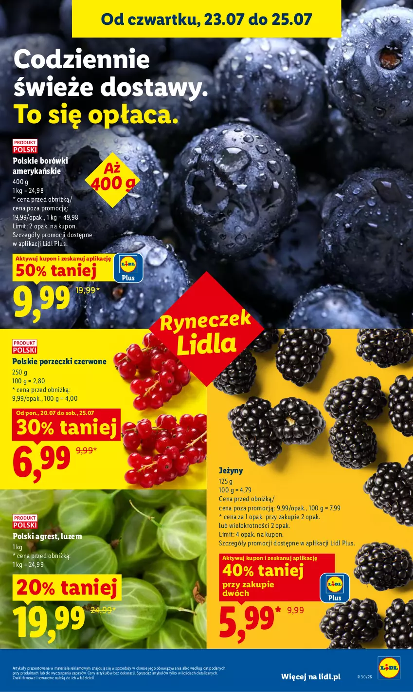 Gazetka promocyjna Lidl - Gazetka ważna od 23.07. do 25.07. - ważna 23.07 do 25.07.2026 - strona 51 - produkty: Gres, Jeżyny, Por, Porzeczki czerwone