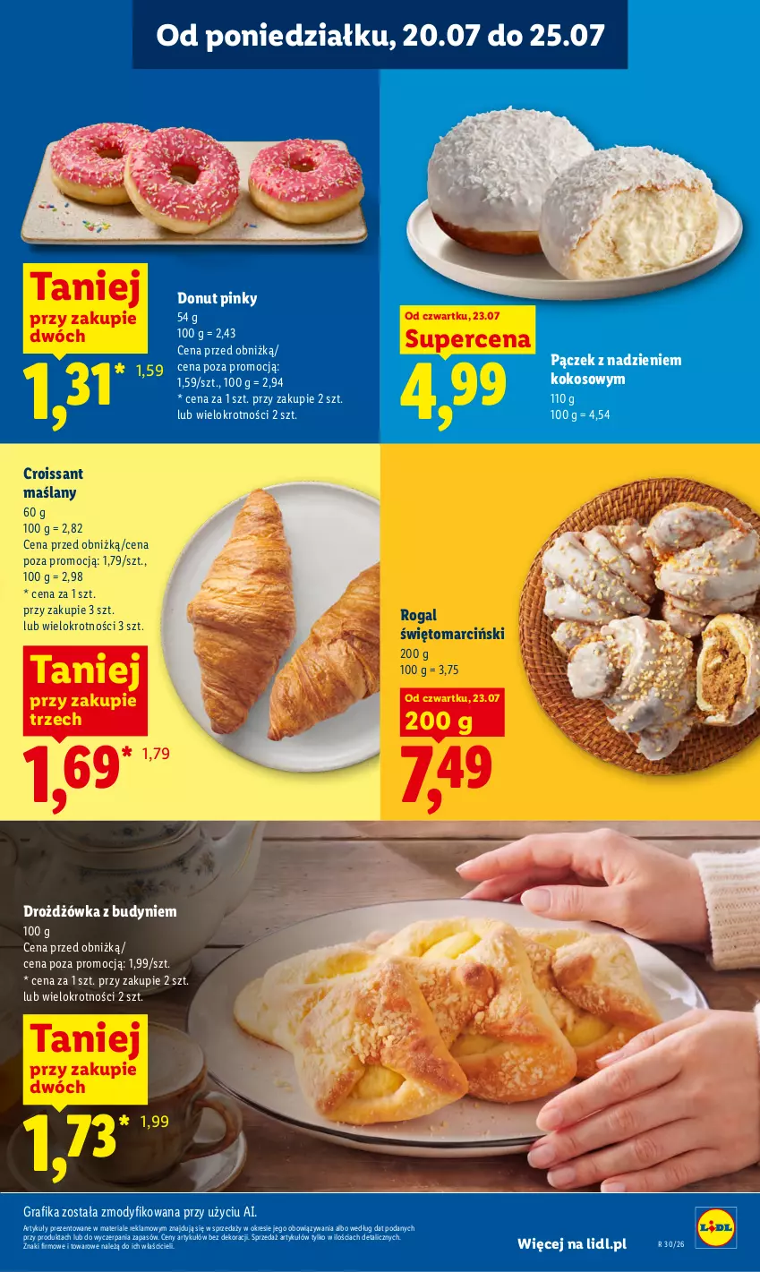 Gazetka promocyjna Lidl - Gazetka ważna od 23.07. do 25.07. - ważna 23.07 do 25.07.2026 - strona 59 - produkty: Croissant, Donut, Gra, Grafika, Kokos, Pączek, Rogal
