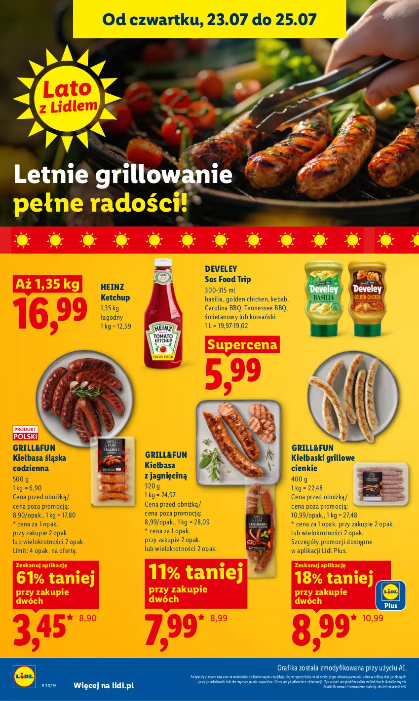 Gazetka promocyjna Lidl - Gazetka ważna od 23.07. do 25.07. - ważna 23.07 do 25.07.2026 - strona 62 - produkty: Gra, Grafika, Grill, Heinz, Kebab, Ketchup, Kiełbasa, Kiełbasa śląska, Sos