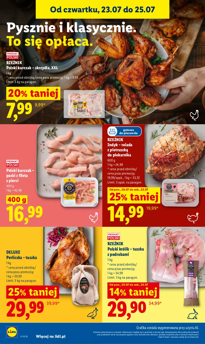 Gazetka promocyjna Lidl - Gazetka ważna od 23.07. do 25.07. - ważna 23.07 do 25.07.2026 - strona 64 - produkty: Gra, Grafika, Królik, Kurczak, Perliczka, Piec, Piekarnik, Rolada, Tusz
