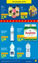 Gazetka promocyjna Lidl - Gazetka ważna od 23.07. do 25.07. - Gazetka - ważna od 25.07 do 25.07.2026 - strona 77 - produkty: Nałęczowianka, Mus, Lemoniada, Morela, Ice tea, Primavera, LANA, Muszynianka, Prima, Cappy, Woda mineralna, Woda, Mięta, Nestea, Magnez