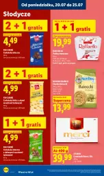 Gazetka promocyjna Lidl - Gazetka ważna od 23.07. do 25.07. - Gazetka - ważna od 25.07 do 25.07.2026 - strona 82 - produkty: Ciastka, Gra, Praliny, Raffaello, Czekolada mleczna, Czekolada, Merci, Kokos, Fa