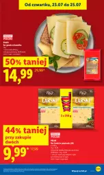 Gazetka promocyjna Lidl - Gazetka ważna od 23.07. do 25.07. - Gazetka - ważna od 25.07 do 25.07.2026 - strona 9 - produkty: Ser, Cars, Kawa, Pilos, Gouda