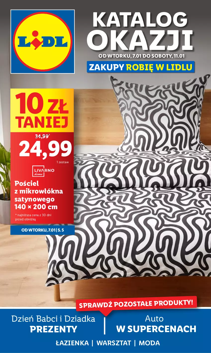 Gazetka promocyjna Lidl - GAZETKA - ważna 07.01 do 11.01.2025 - strona 1 - produkty: Moda, Pościel