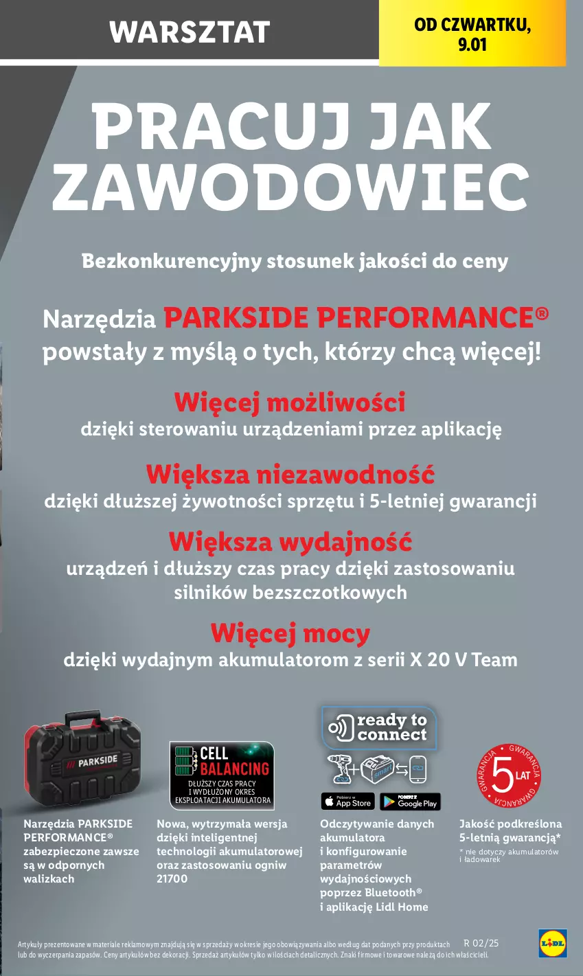 Gazetka promocyjna Lidl - GAZETKA - ważna 07.01 do 11.01.2025 - strona 37 - produkty: Akumulator, Intel, Parkside, Piec, Por, Ser, Walizka