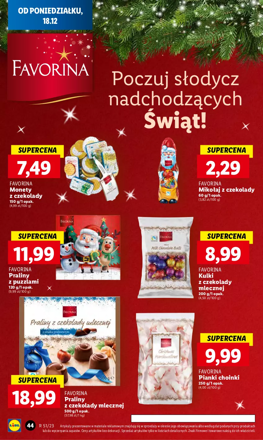 Gazetka promocyjna Lidl - GAZETKA - ważna 18.12 do 20.12.2023 - strona 50 - produkty: Fa, Praliny