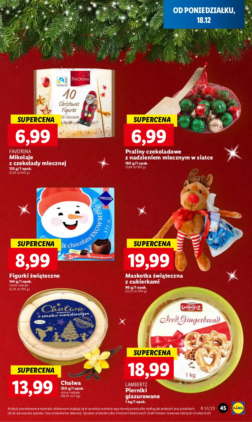 Gazetka promocyjna Lidl - GAZETKA - ważna 18.12 do 20.12.2023 - strona 51 - produkty: Chałwa, Cukier, Fa, Lazur, Piernik, Praliny