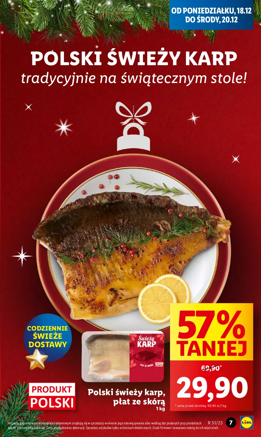 Gazetka promocyjna Lidl - GAZETKA - ważna 18.12 do 20.12.2023 - strona 7 - produkty: Karp, Ole!