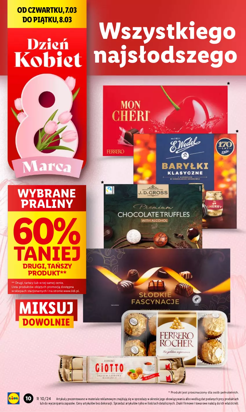 Gazetka promocyjna Lidl - GAZETKA - ważna 07.03 do 09.03.2024 - strona 10 - produkty: Praliny