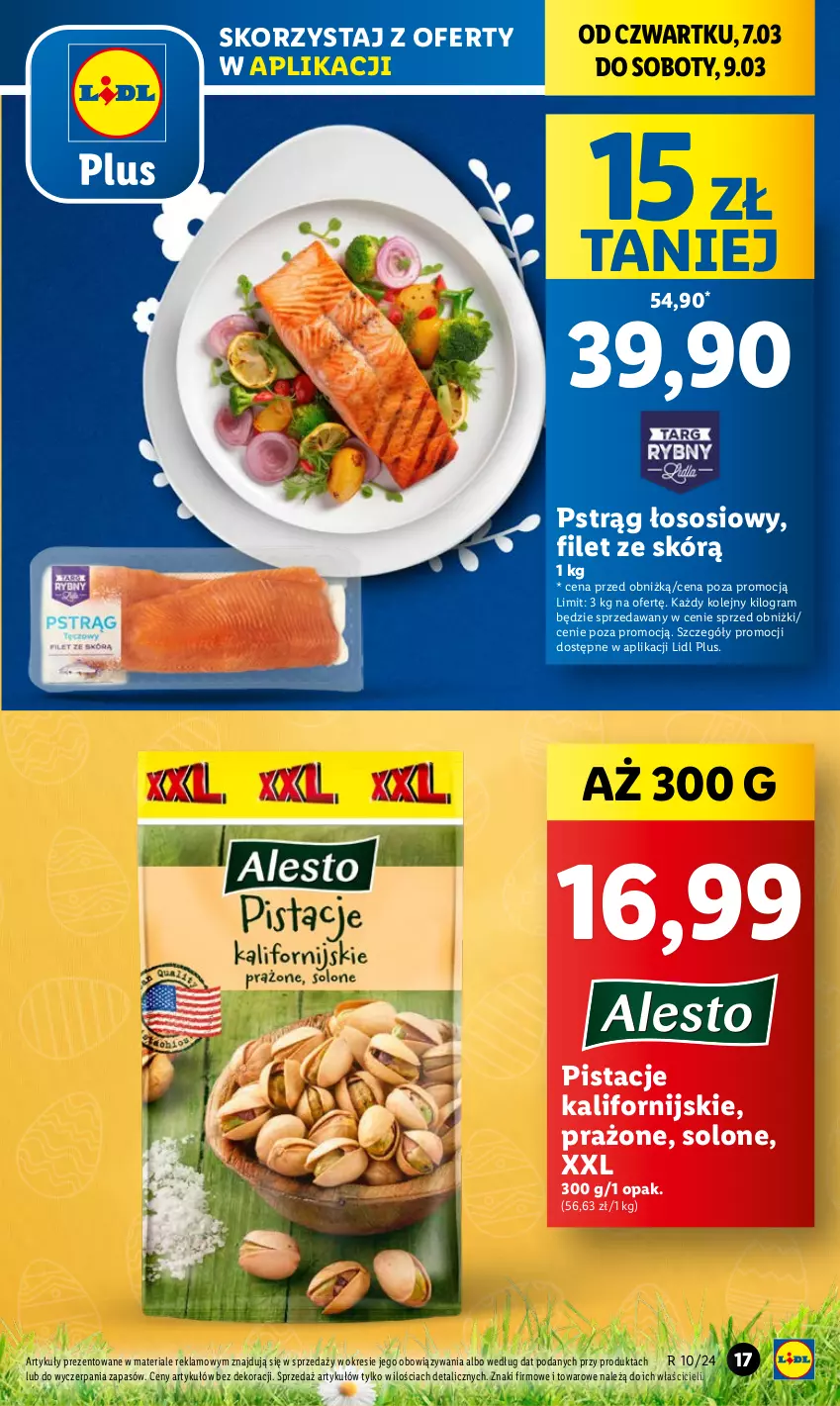 Gazetka promocyjna Lidl - GAZETKA - ważna 07.03 do 09.03.2024 - strona 17 - produkty: Gra, Olej, Pistacje, Pstrąg, Pstrąg łososiowy, Sos