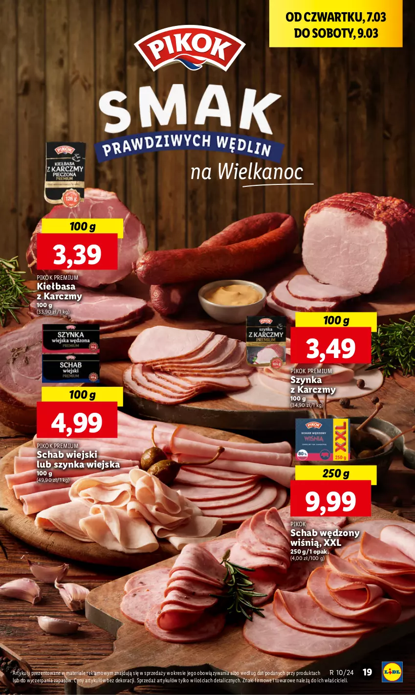 Gazetka promocyjna Lidl - GAZETKA - ważna 07.03 do 09.03.2024 - strona 21 - produkty: Kiełbasa, PIKOK, Szynka