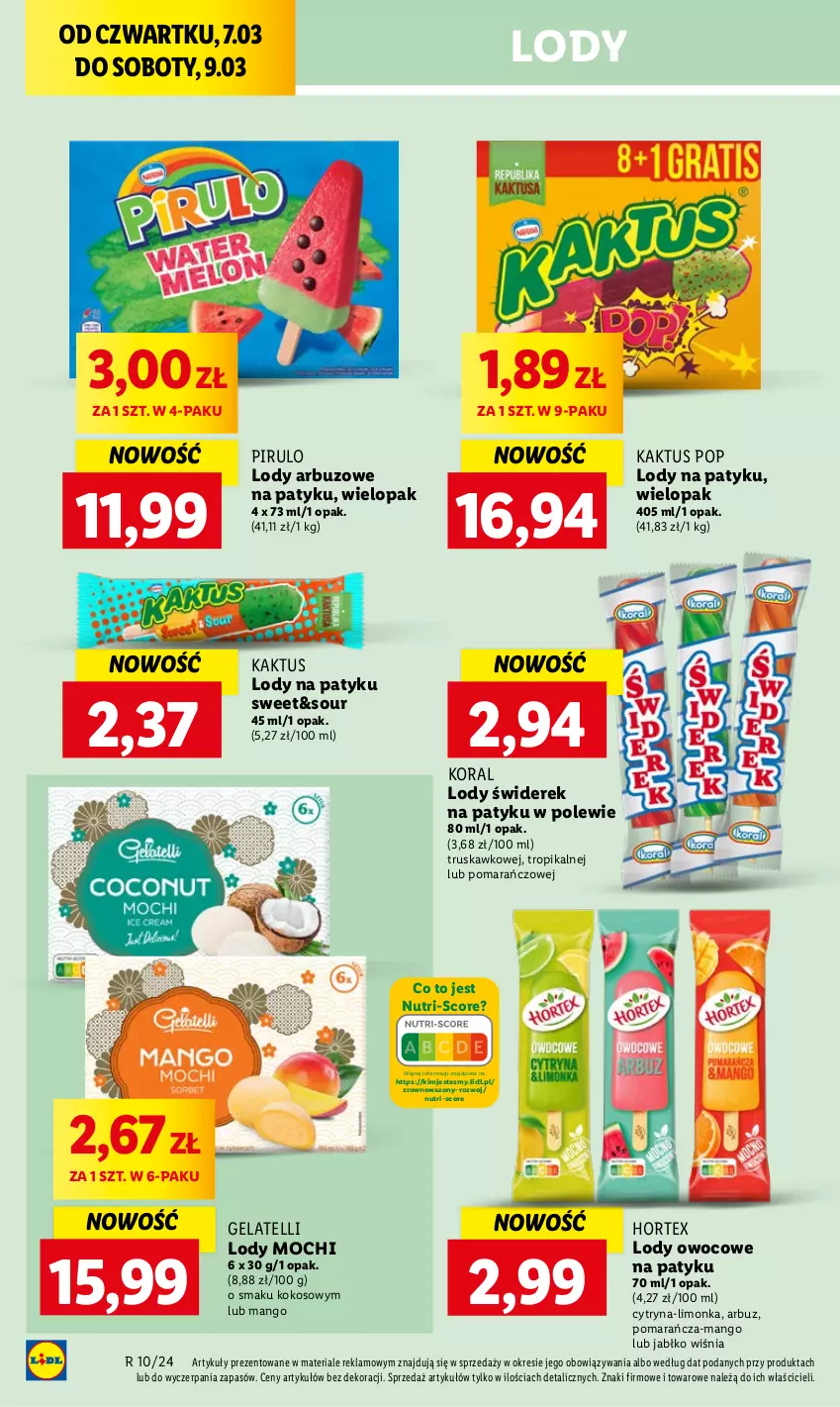 Gazetka promocyjna Lidl - GAZETKA - ważna 07.03 do 09.03.2024 - strona 44 - produkty: Arbuz, Hortex, Kaktus, Kokos, Limonka, Lody, Mango, Wazon