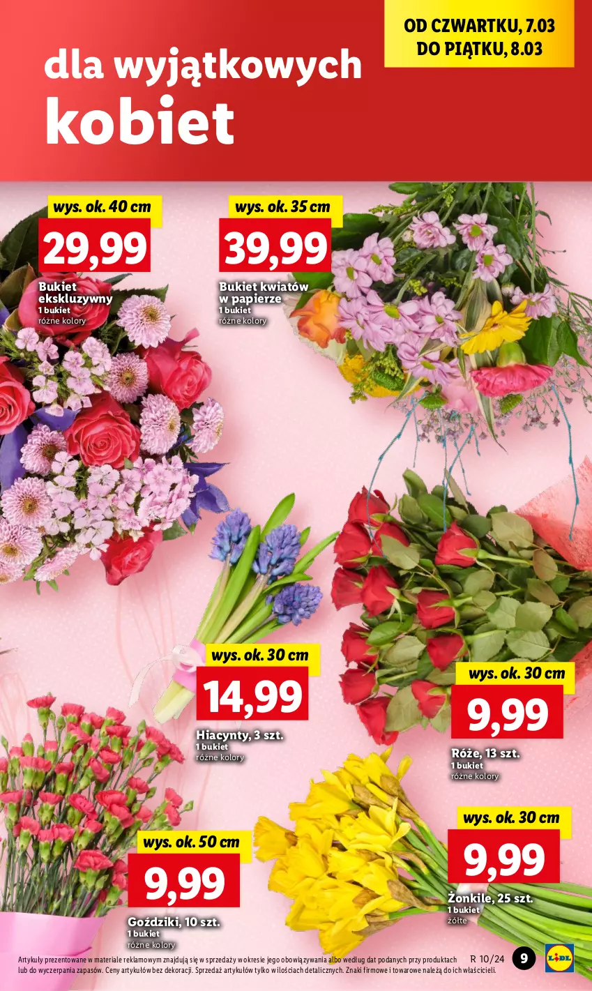 Gazetka promocyjna Lidl - GAZETKA - ważna 07.03 do 09.03.2024 - strona 9 - produkty: Bukiet, Hiacynt, Papier