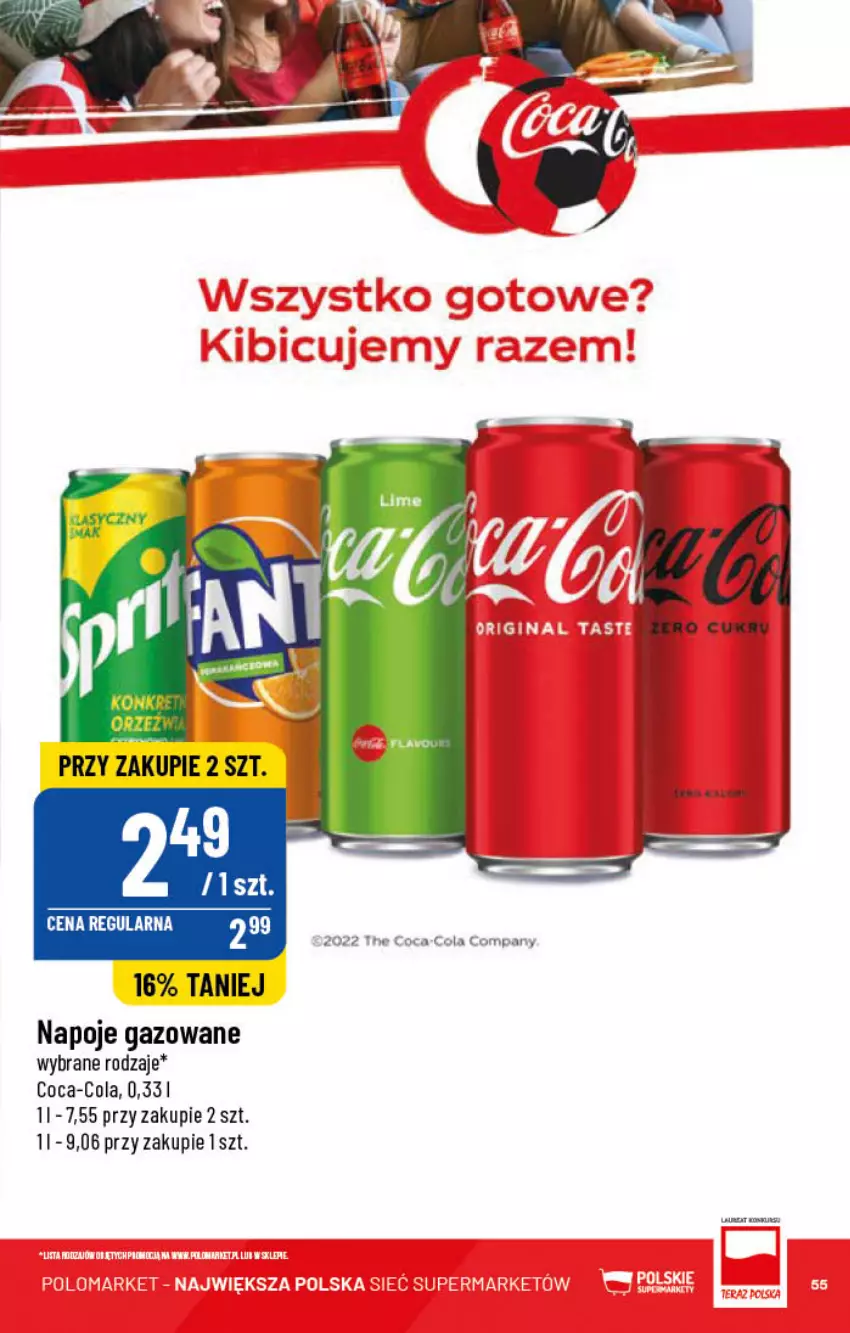 Gazetka promocyjna PoloMarket - Gazetka pomocyjna - ważna 09.11 do 15.11.2022 - strona 55 - produkty: Coca-Cola, Napoje