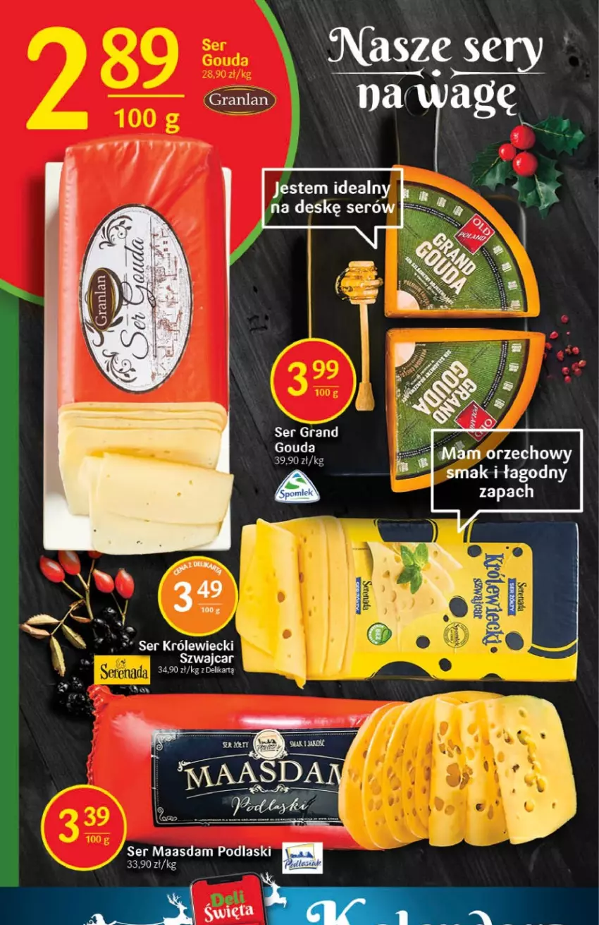 Gazetka promocyjna Delikatesy Centrum - Gazetka DC47 - ważna 01.12 do 07.12.2022 - strona 14 - produkty: Gouda, Gra, Maasdam, Podlaski, Ser