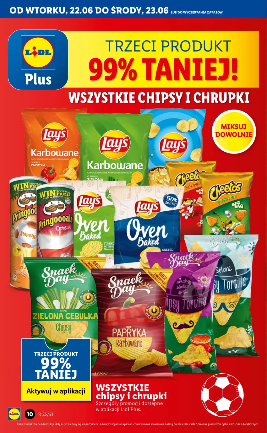 Gazetka promocyjna Lidl - GAZETKA - ważna 21.06 do 23.06.2021 - strona 10 - produkty: Chipsy, Chrupki